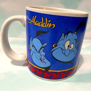 DISNEY CLASSICS ALADDIN VINTAGE 90s GENIE w/DIFFERENT FACES CERAMIC MUG 12oz.